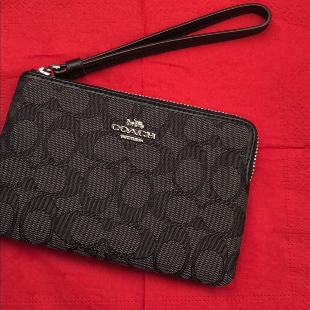 Coach corner zip wristlet